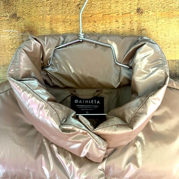 NWOT Athleta Downtown Gilet Downtown Metallic Vest - Picture 7 of 14